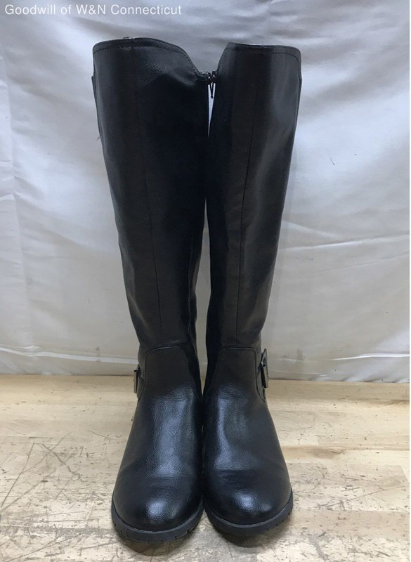 Comfort View Milan Black Tall Riding Boots Women's Size 9WW Extra Wide