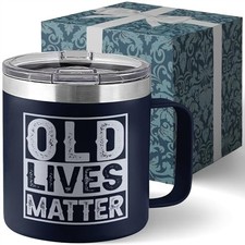 Old Lives Matter Mug Dad Tumbler - Old Man Gifts for Older Men Gag Gift for