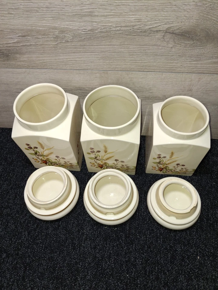 3 X St Michael "Harvest" Ceramic Storage Jars - Image 3 of 4