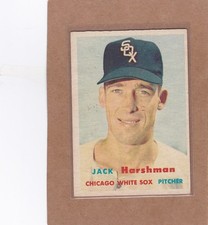1957 TOPPS BASEBALL JACK HARSHMAN #152 WHITE SOX VGEX/EX *A49213