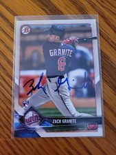 2018 Bowman Baseball Zack Granite RC Rookie Card Signed IP Auto Minnesota Twins