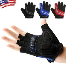 Cycling Gloves Half Finger Sports Bike Bicycle Gel Pad Fingerless Fishing Gloves