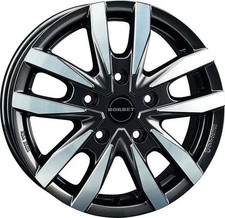 Borbet CW5 Alufelge, 6,5x16", 5-Loch, ET 60mm für Ford Transit, anthrazit glänze