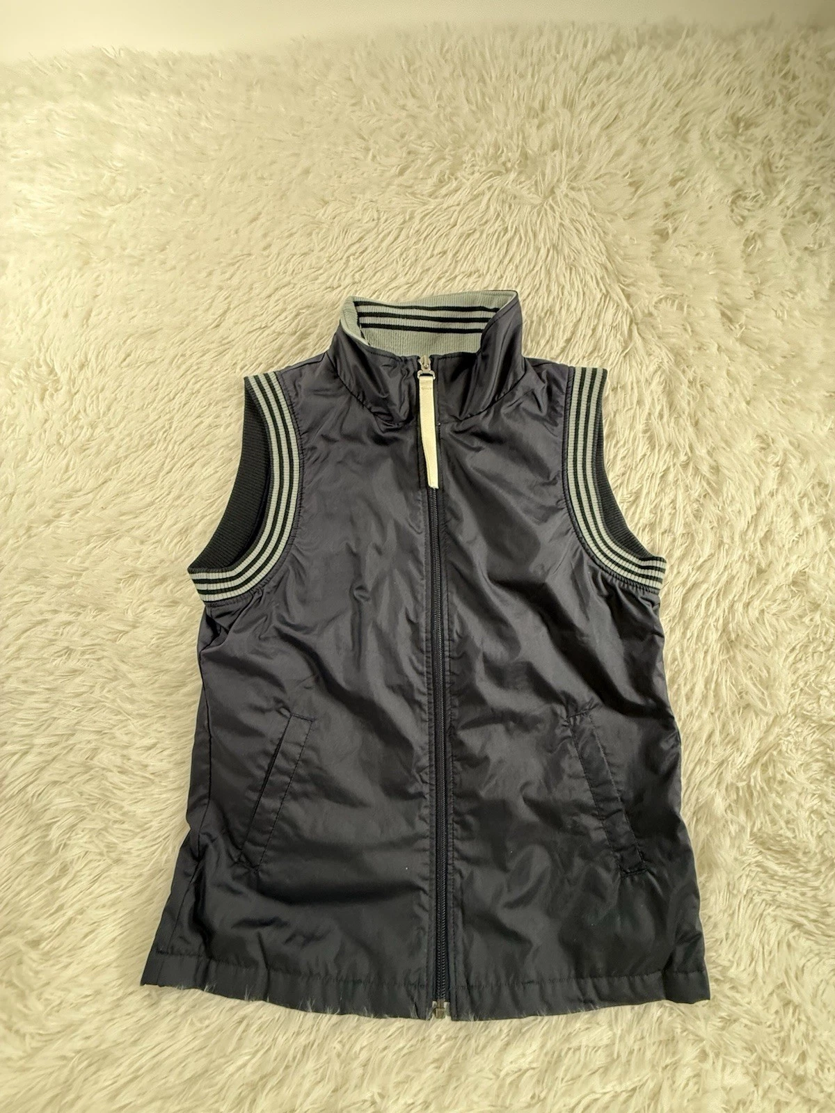 Adidas Club Wind Vest Men’s Size Small Blue Golf Vest Full Zip