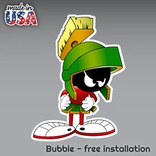 MARVIN THE MARTIAN KIDS DECAL 3M STICKER MADE IN USA WINDOW CAR LAPTOP WALL
