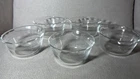 Pyrex Custard Cups Small Bowls 463 6.5 oz Scalloped Edge 3 Line Set of 5 Corning