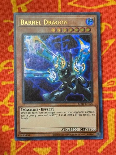 YUGIOH BARREL DRAGON ULTRA RARE NEAR MINT MRD-EN126 25th ANNIVERSARY REPRINT