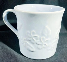 ALBA ROSA Ceramic Mug Hibiscus & Plumeria 3D Decoration