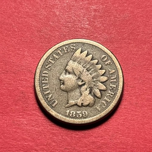 (1) Beautiful Antique 1859 Indian Head Cent/Penny VG-VERY GOOD FIRST YEAR