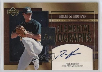 2007 Upper Deck Elements Elemental Rich Harden #AU-HA Auto nd3