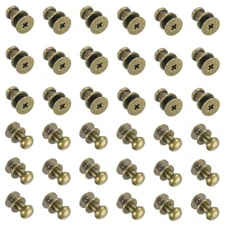 50 Pcs M3*5 Mini Round Knobs, 6mm Small Drawer Pulls, Bronze