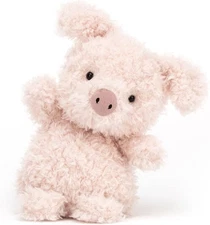 Jellycat Plush Little Pig Toy Stuffed Animal Doll & Dust Bag 18cm/7" - NWT HOT