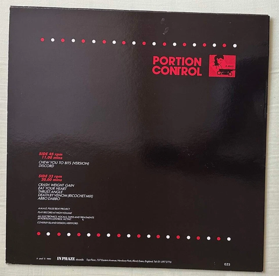 PORTION CONTROL "A-MAG... Hit the Pulse" - 12' EP 1983 - 80er Electro Body Music - Bild 3 von 4