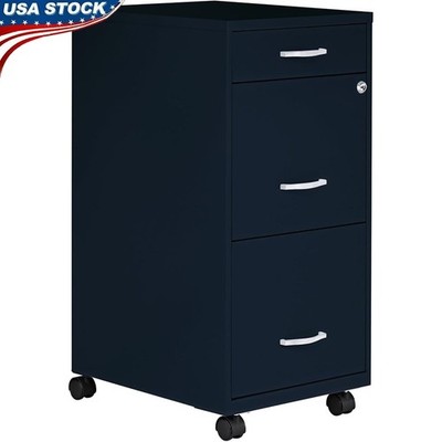 3 Drawer Rolling File Cabinet Mobile Storage Solution W/ Lockable Drawers New