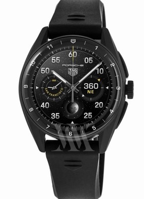 TAG HEUER Connected Calibre E4 - 42mm Digital Dial Black Rubber Strap watch