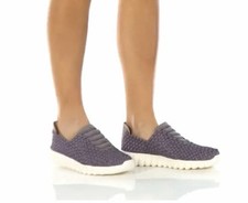 Bernie Mev Zip Vivaldi Heather Grey Woven Memory Foam Sneakers Size EUR 39 US 8