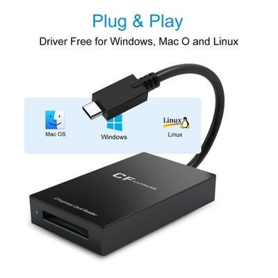 105 x53 x15mm CF Express Type-B Card Reader Adapter  Gen 2 Type C Card Reader