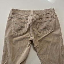 vintage BEBE MODA LOW RISE CORDUROY PANTS BOOTCUT 90s Y2K Size 29 EMBELLISHED