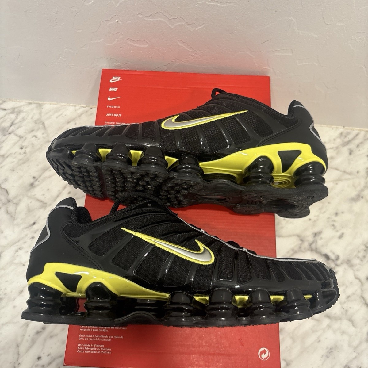 Size 11.5 - Nike Shox TL Black Dynamic Yellow for sale online | eBay