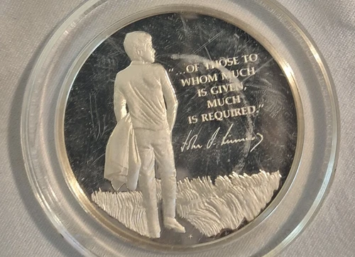 United States 35th President JOHN F KENNEDY Proof Silver Medal - 6763