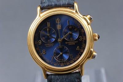 Exc+5/Box/Papers] Givenchy Pacific Chronograph Blue Gold Watch 