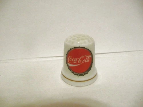 THIMBLE VINTAGE PORCELAIN "COCA-COLA" CAP