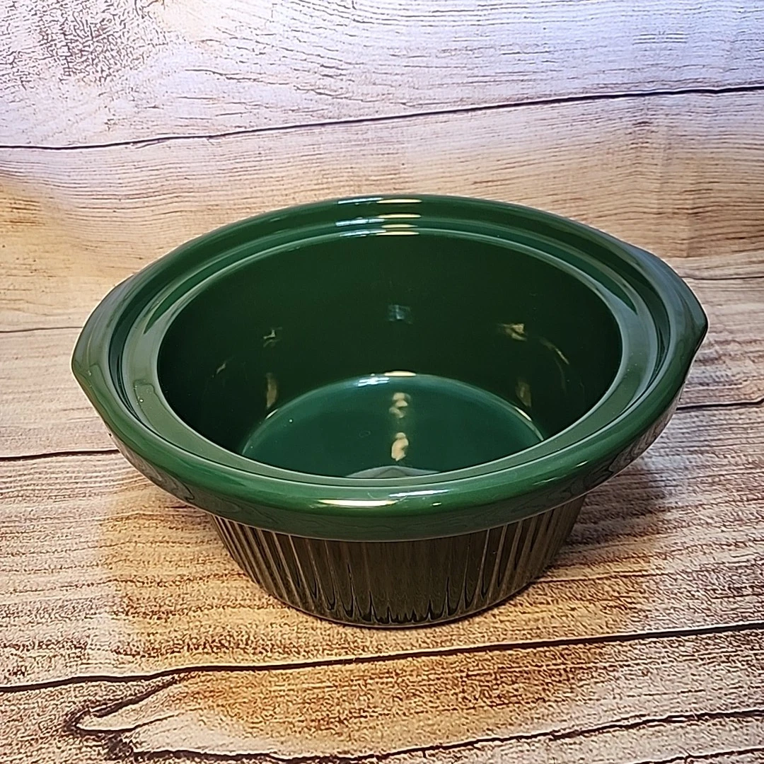 VTG RIVAL 3355 Crock Pot Slow Cooker Green Replacement Stoneware Insert Green A+