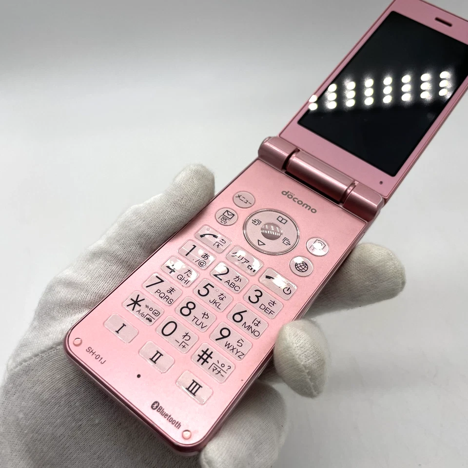 SHARP Aquos Keitai 2 SH-01J Pink Sakura Cute Flip Phone Japan Unlocked - Image 3 of 4