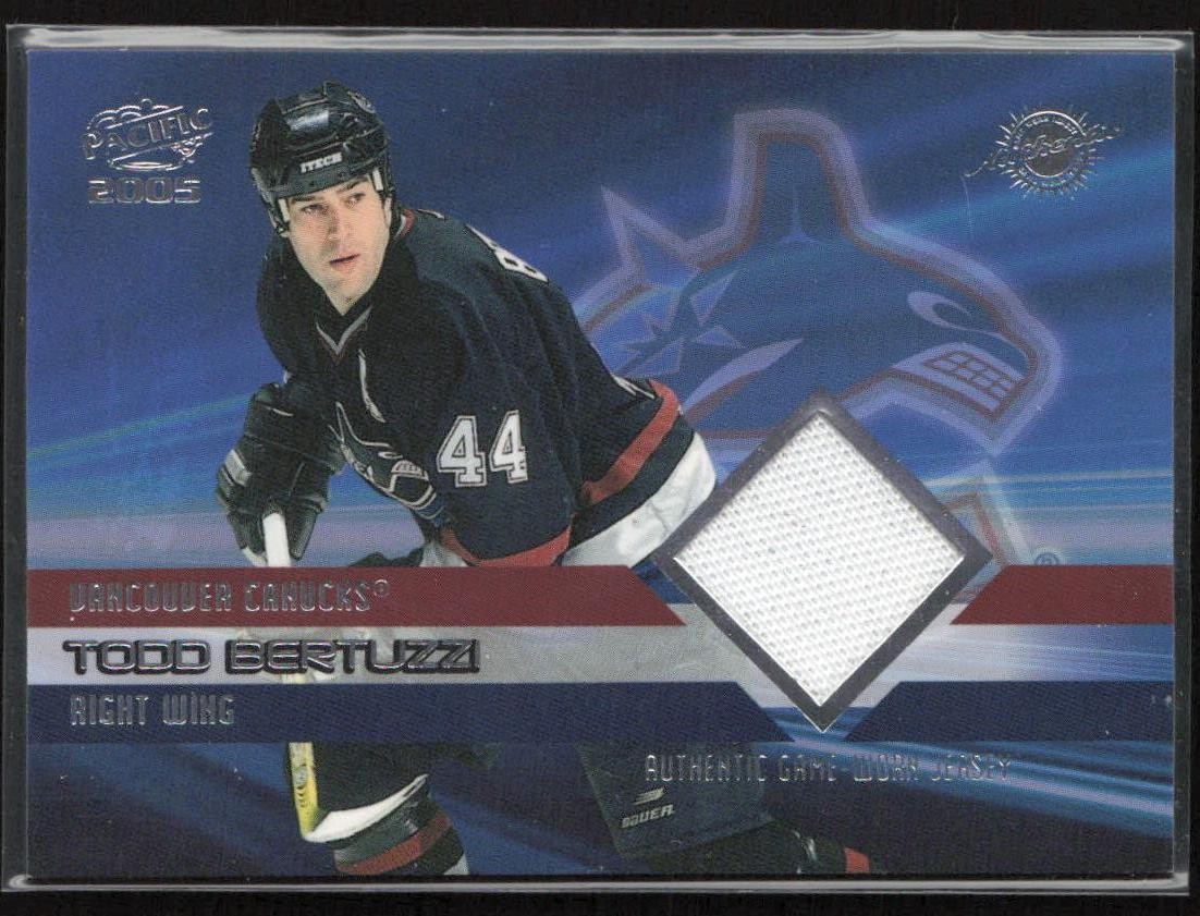 Todd Bertuzzi 2004-05 Pacific Jerseys #/850 #41 Vancouver Canucks