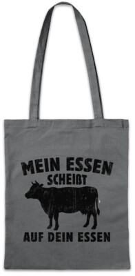 Mein Essen Hipster Bag Stofftasche Stoffbeutel No Body Building Not Vegan