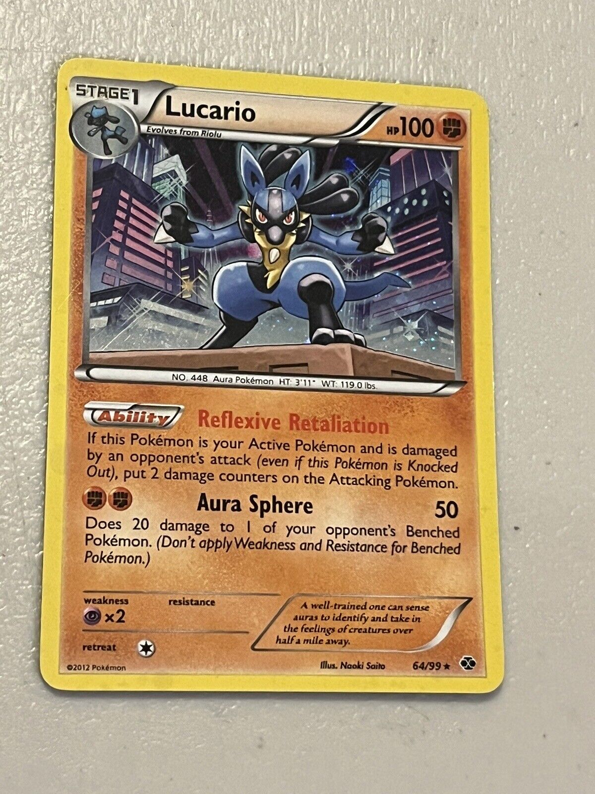 Mavin  Gold Mega Lucario GX EX Pokemon Card Shiny Full Art SV22 Custom  Metal Holo Promo