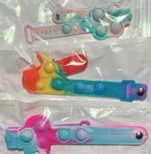 Pop Bubble Silicone Bracelet Fidget Toy Set Stress Relief Wristbands 11 Pieces