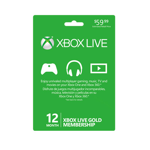 Microsoft Xbox 360 Live Gold 12 Month Membership Card eBay