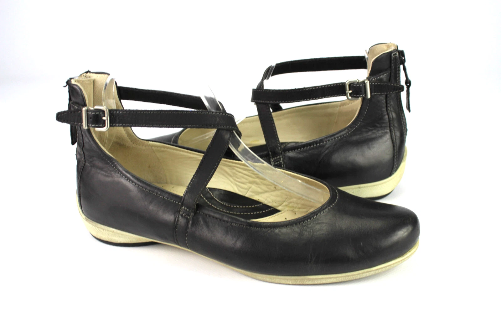Scarpe basse comode da donna Ecco taglia 40 ballerine mocassini mocassini neri perfette i 630