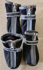 Qumypets Dog Shoes Paw Protection Fleece Lined Zip Up Reflective Sz 5 Small