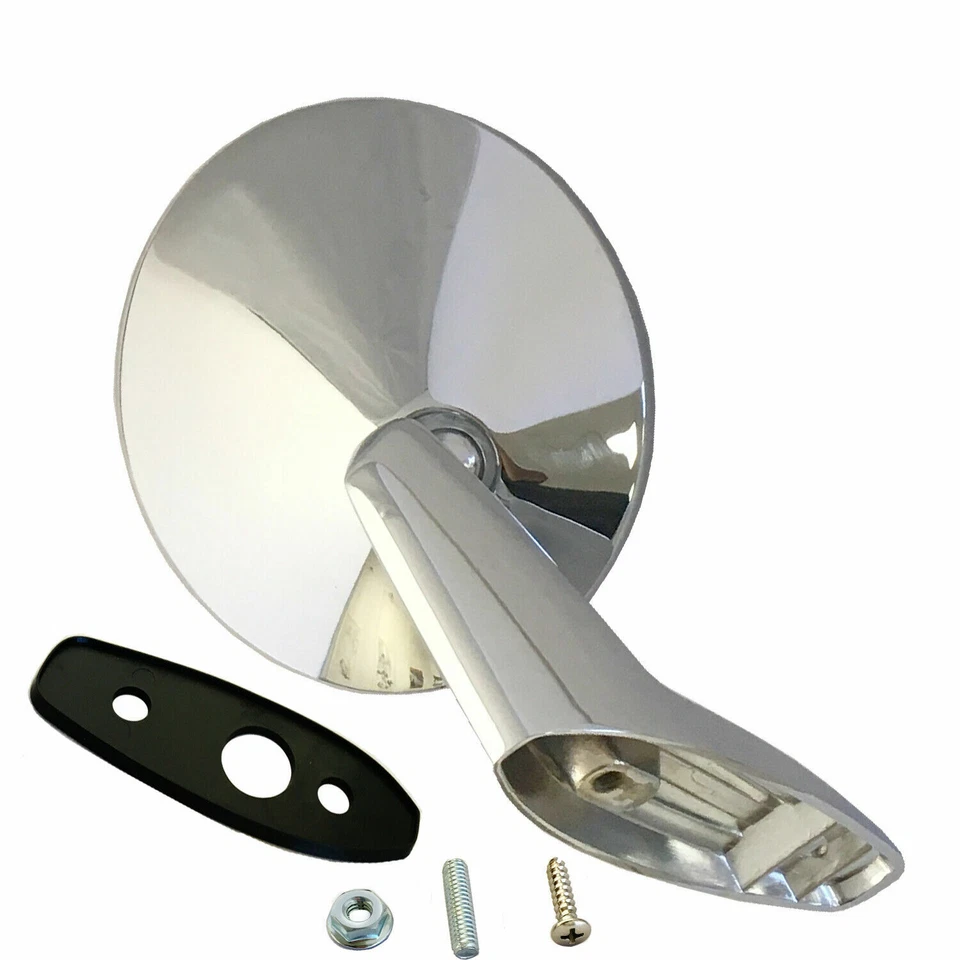 Se adapta a 1967-70 B-Body/1967-76 A-Body Mopar espejo exterior cromado estándar Foto 3 de 4