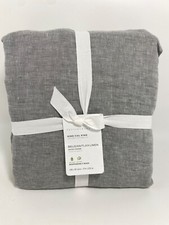 Pottery Barn Belgian Flax Linen King / Cal King Duvet Cover Flagstone Gray NWT