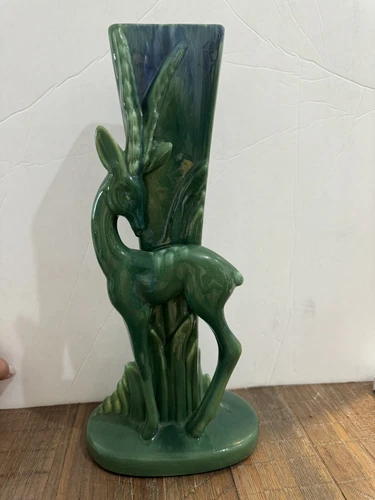 Royal Haeger mid century tall deer 15" gazelle Awesome Colors  vase