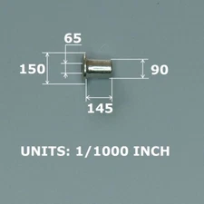 100 RIVET / EYELET FOR PCB, NICKEL PLATED BRASS. CLOSED FIT 0.100" HOLE.