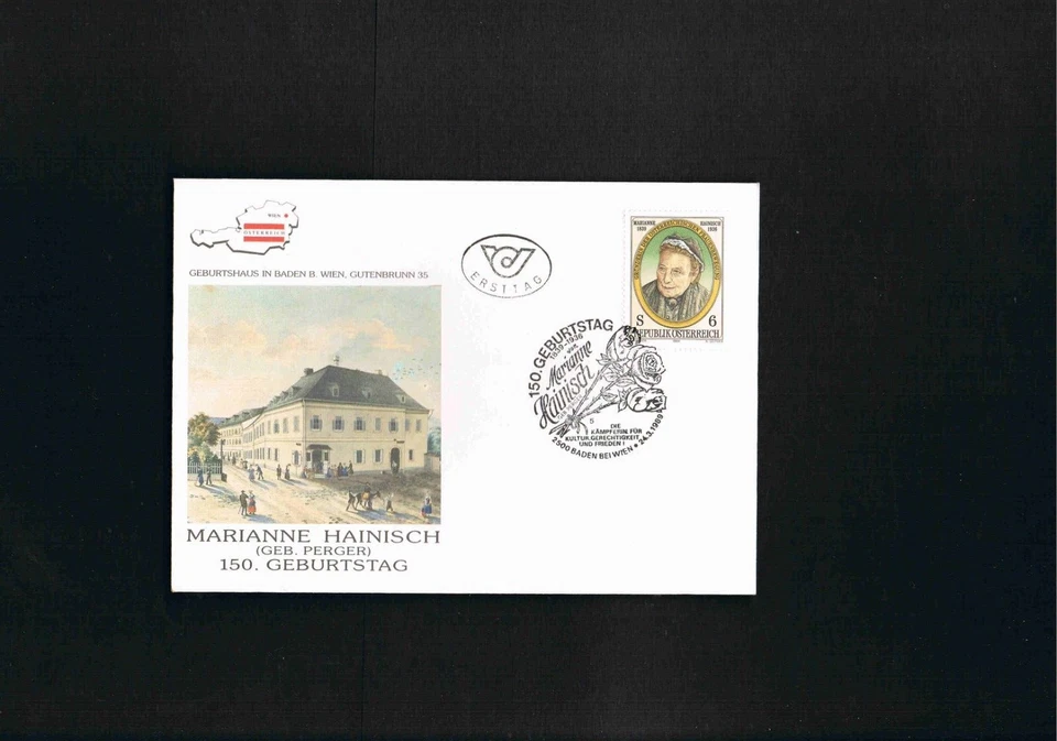 Österreich-Schmuck- FDC - Mi. Nr. 1946 " 150. Geburtstag von Marianne Hainisch " - Bild 1 von 1