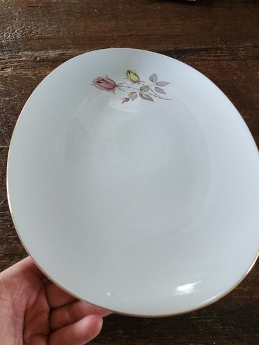 Plato para servir vintage Johann Haviland Baviera Alemania ~ rosa de verano 15" China - Imagen 10 de 11