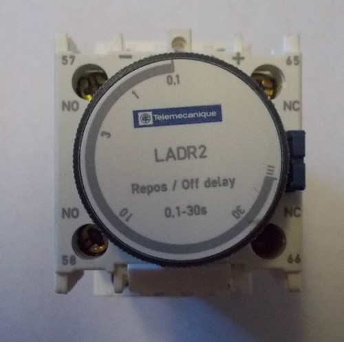 TELEMECANIQUE LADR2 CONTACTOR TIMER 10A 690V ON DELAY w/ LC1D326, DIN ...