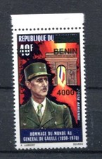 Thème Général de Gaulle - Dahomey surcharge Benin et 4000F colis postaux T1340