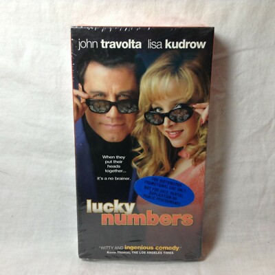 Rare Distributor Copy Lucky Numbers VHS2001 NEW Sealed John Travolta Lisa Kudrow