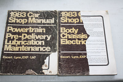 1983 Ford Shop Manual Powertrain, Lubrication, Maintenance, Body, Electrical
