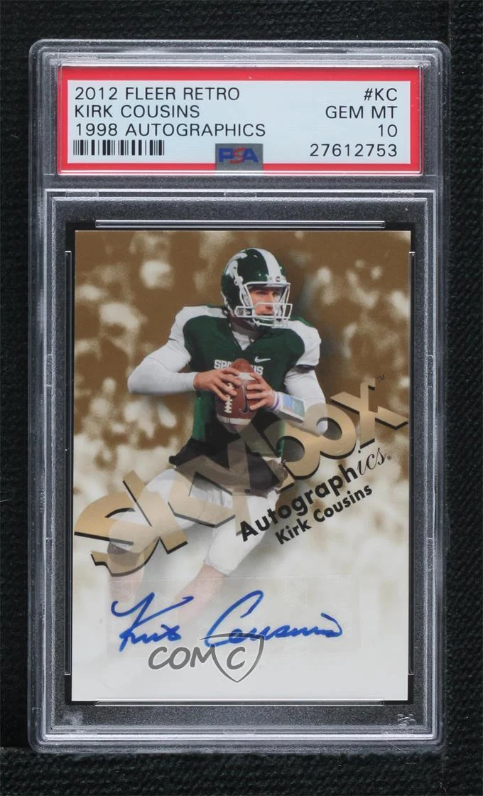 Kirk Cousins Fleer Retro 1998 Autographics #KC Base