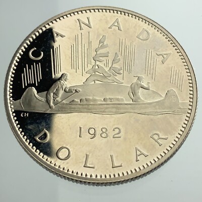 1982 Proof Canada One 1 Dollar Voyageur KM#120.1 Uncirculated Coin