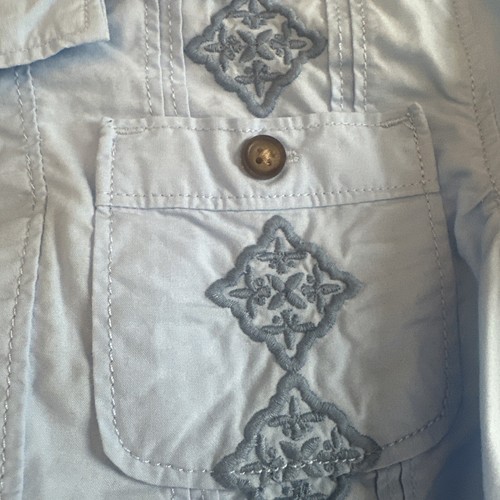 Gap Boys 5 Shorts Top Outfit Blue Button Down Short Sleeve Tan Shorts - Picture 3 of 7