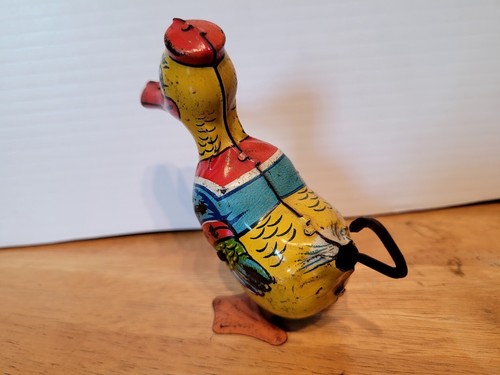 NICE VINTAGE J. CHEIN 1940'S TIN LITHO WIND UP #151 SAILOR DUCK - Picture 6 of 8