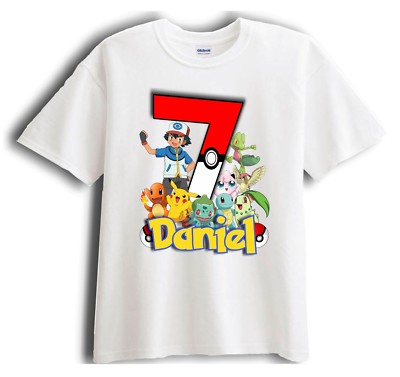 Download New Personalized Character Pokemon Birthday Shirt Ebay